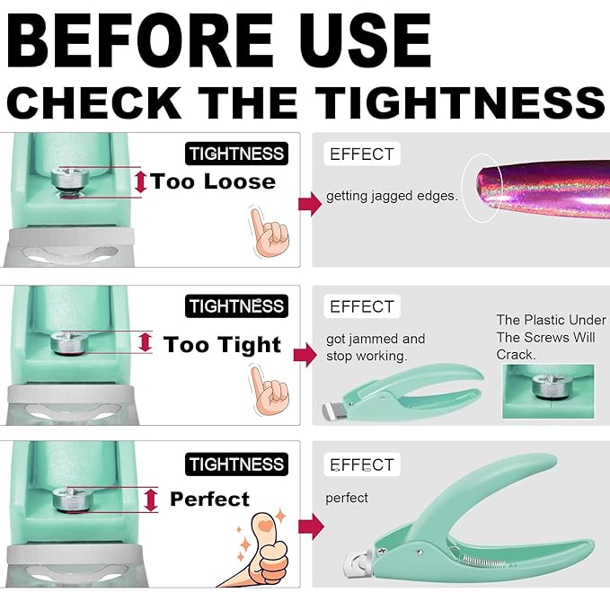 Green Adjustable Nail Clippers with Magnets Sizers for Acrylic Nails, Artificial Fake Nail False Nail Tip Cutter Trimmer Manicure Pedicure Sharp Blade Clip Tool For Salon Home Art Beauty