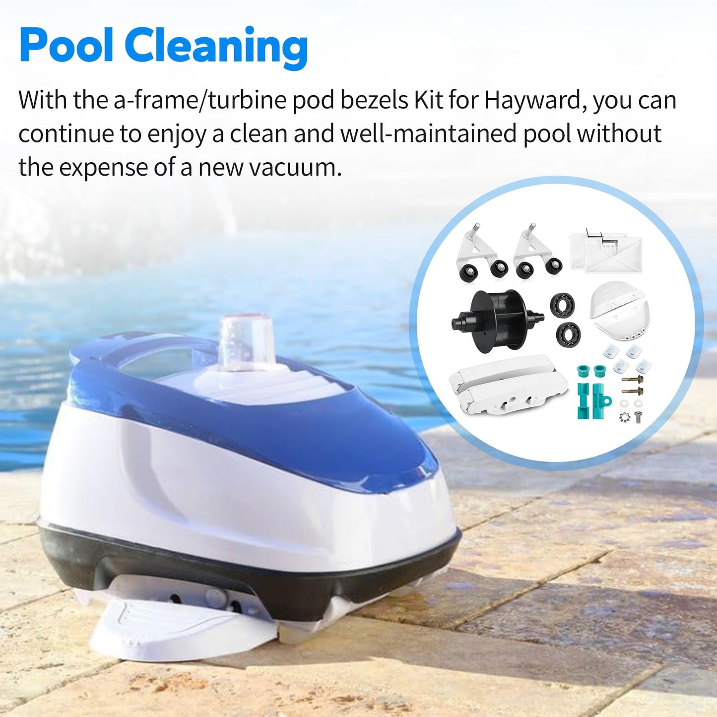 Dfnidy Pool Cleaner Pod Kit AXV417WHP for Hayward Pool Vacuum Part Replaces, and AXV621DAT Pool Vac A-Frame/Turbine Tune-Up Rebuild Kit, Compatible with Hayward Navigator Pool Vac Ultra Pool Cleaner