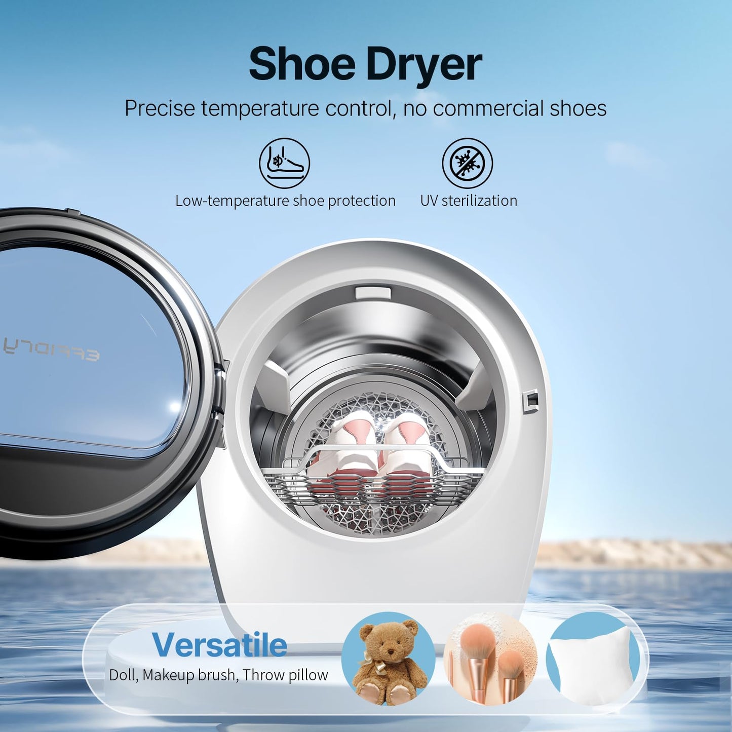 Effidry S3 Compact Clothes Dryer 1.0 cu.ft Capacity 110V 1050W Portable Dryers Machine with Stainless Steel Drum 8 Drying Mode for Small Spaces,Apartments dorm Mini electric secadora portatil de ropa