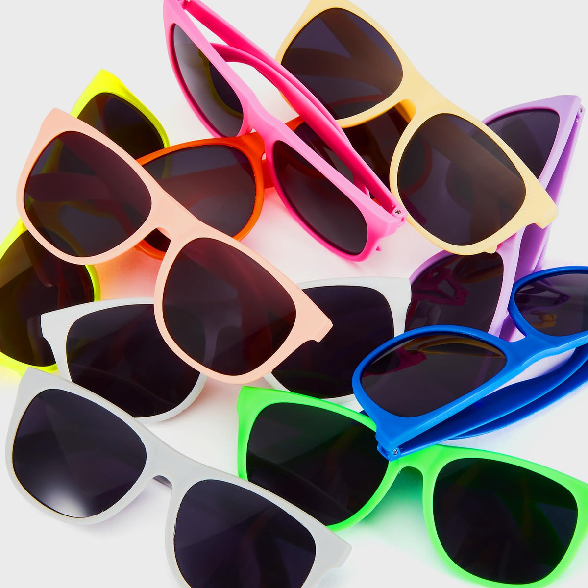 Jorpneost 100 Pairs 20 Colors Sunglasses Bulk,Party Sunglasses for Adults Teens and Kids,80s Retro Style Plastic Sunglasses for Birthday Graduation Pool Beach Party Supplies,Holiday Gifts