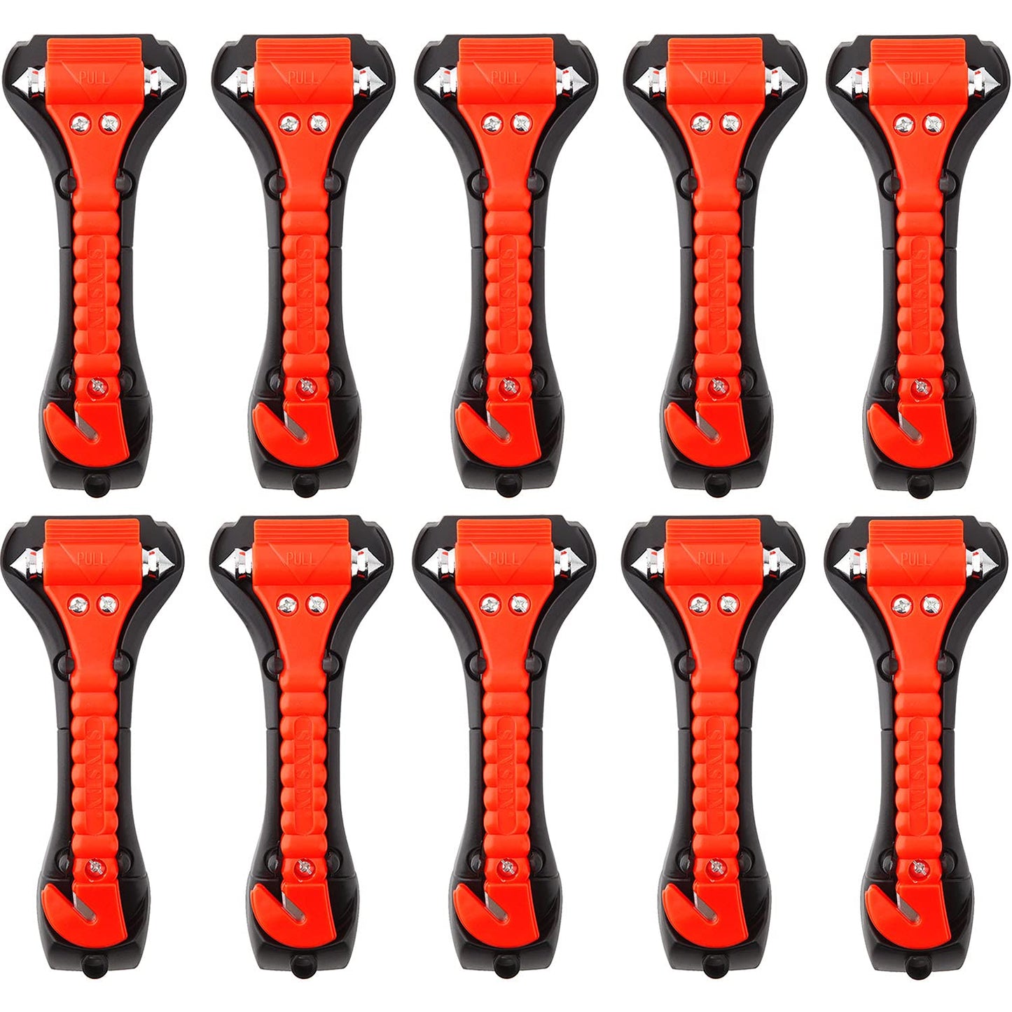 10 PCS Car Safety Hammer Emergency Escape Tool Auto Car Window Glass Hammer Breaker and Seat Belt Cutter Escape 2-in-1 for Family Rescue & Auto Emergency Escape Tools