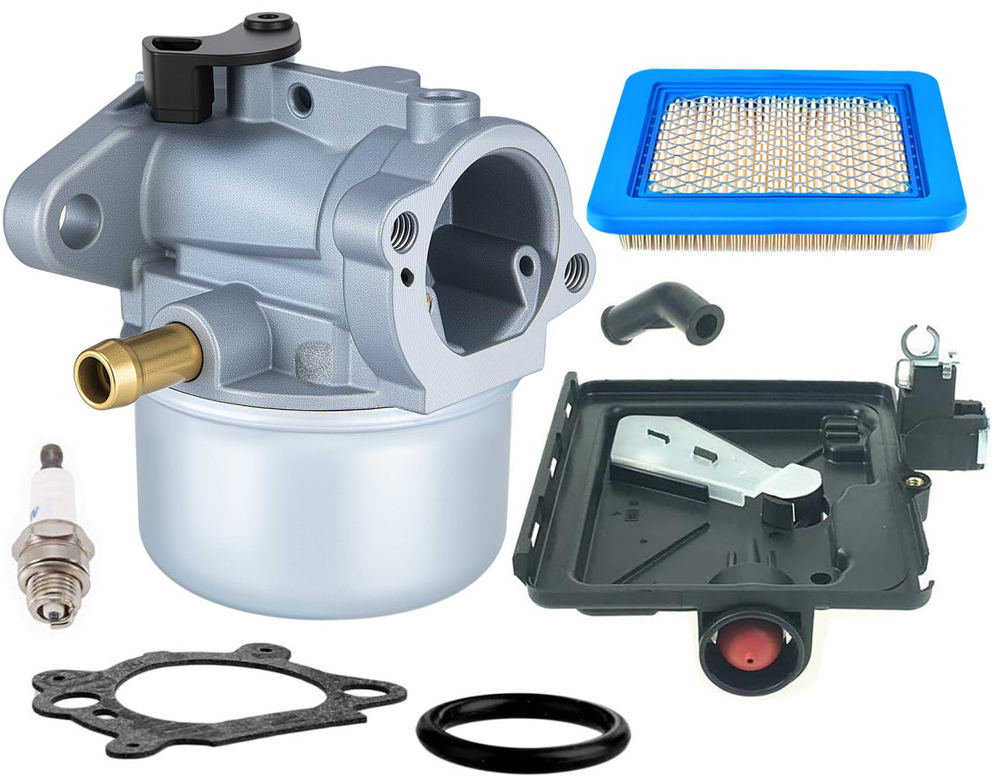 799868 Carburetor Compatible with Briggs & Stratton 498170 799872 694202 497586 498254 790821-14111 Carburetor +795259 Air Filter Cleaner Primer Base By LEIMO