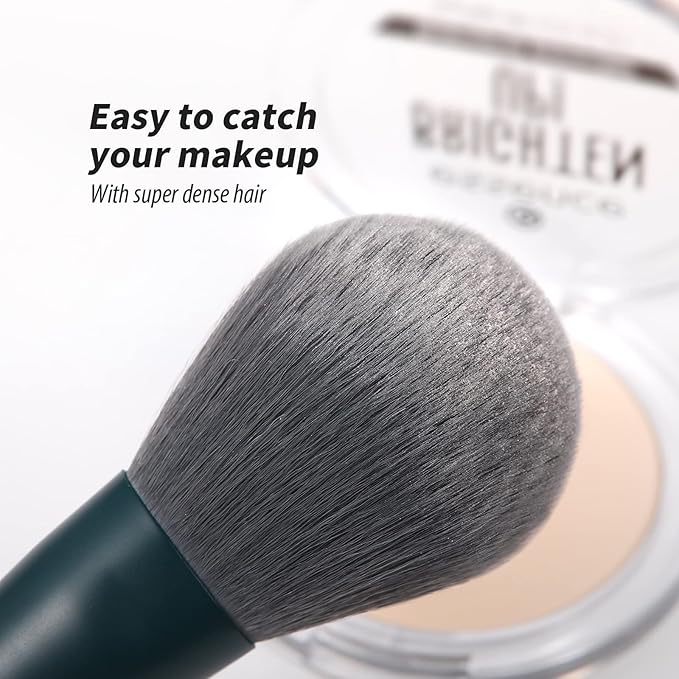DUcare Makeup Gift Set 19 Pcs,17pcs Brushes Brush 1pc Cleaning Mat and 1pc Makeup Sponge Professional Face Powder Eye Shadow Powder Liquid Brushes