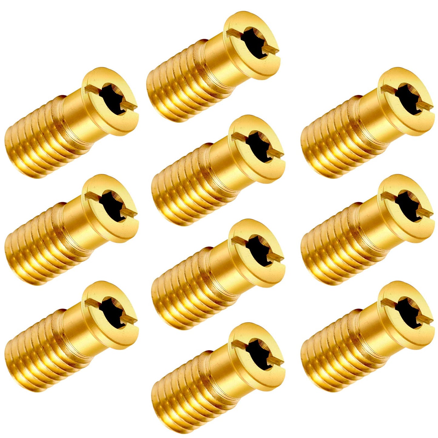 10 Pieces Brass Pool Cover Anchors Screws Pool Safety Cover Anchor Replacement Kit, Heavy Duty Pool Cover Anchors Concrete