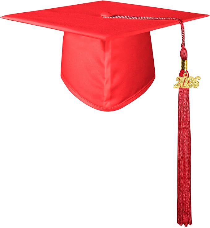 GraduationMall Matte Kindergarten & Preschool Graduation Cap for Kids with 2026 Tassel Black