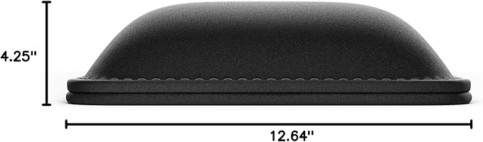 Glorious Wrist Pad/Rest - Compact - Black - Mechanical Keyboards, Stitched Edges, Ergonomic | 12x4 inches | 25mm/1in Thick (GWR-75) Compact (Black)
