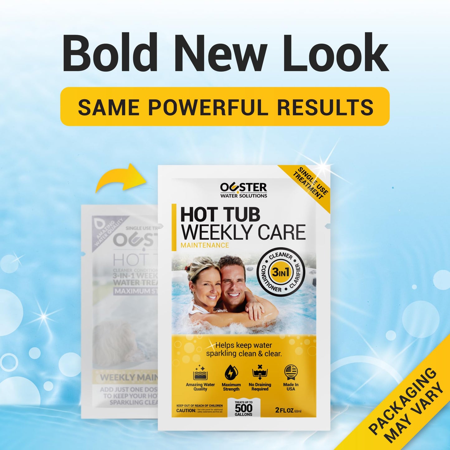 Bio Ouster 3in1 Weekly Hot Tub Cleaner, Conditioner, Clarifier - Hot Tub Chemicals for Standard & Inflatable Spas - Spa Chemicals for Crystal Clear & Sparkling Clean Water - Made in USA (4 Week Kit)