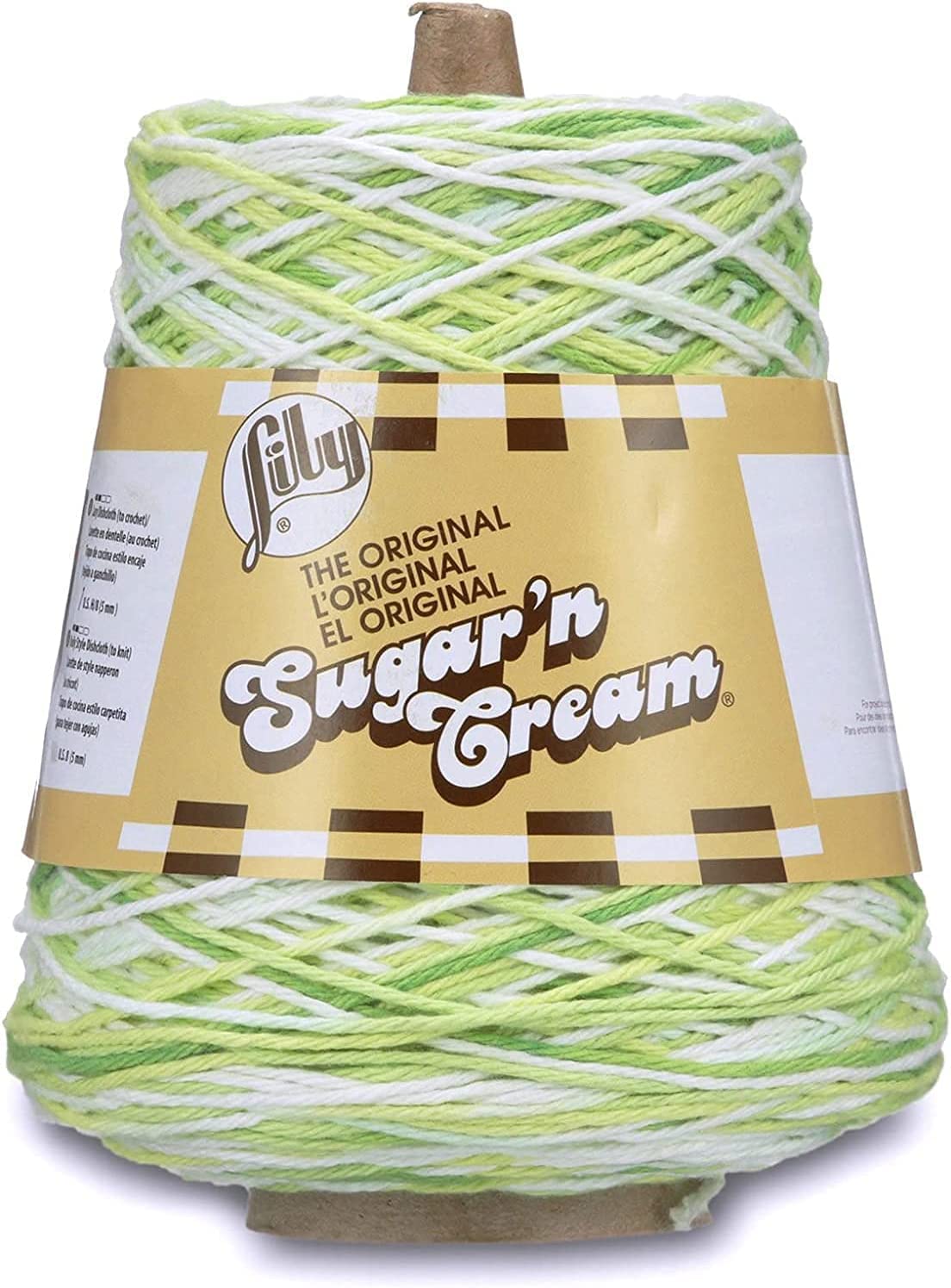 Lily Sugar N Cream Cones Key Lime Pie Yarn - 1 Pack of 14oz/400g - Cotton - #4 Medium - 706 Yards - Knitting/Crochet