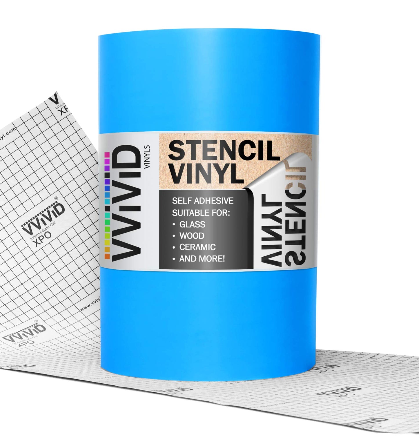 VViViD Blue Stencil Vinyl Masking Film with Anti-Bleed Technology (12in x 30ft)