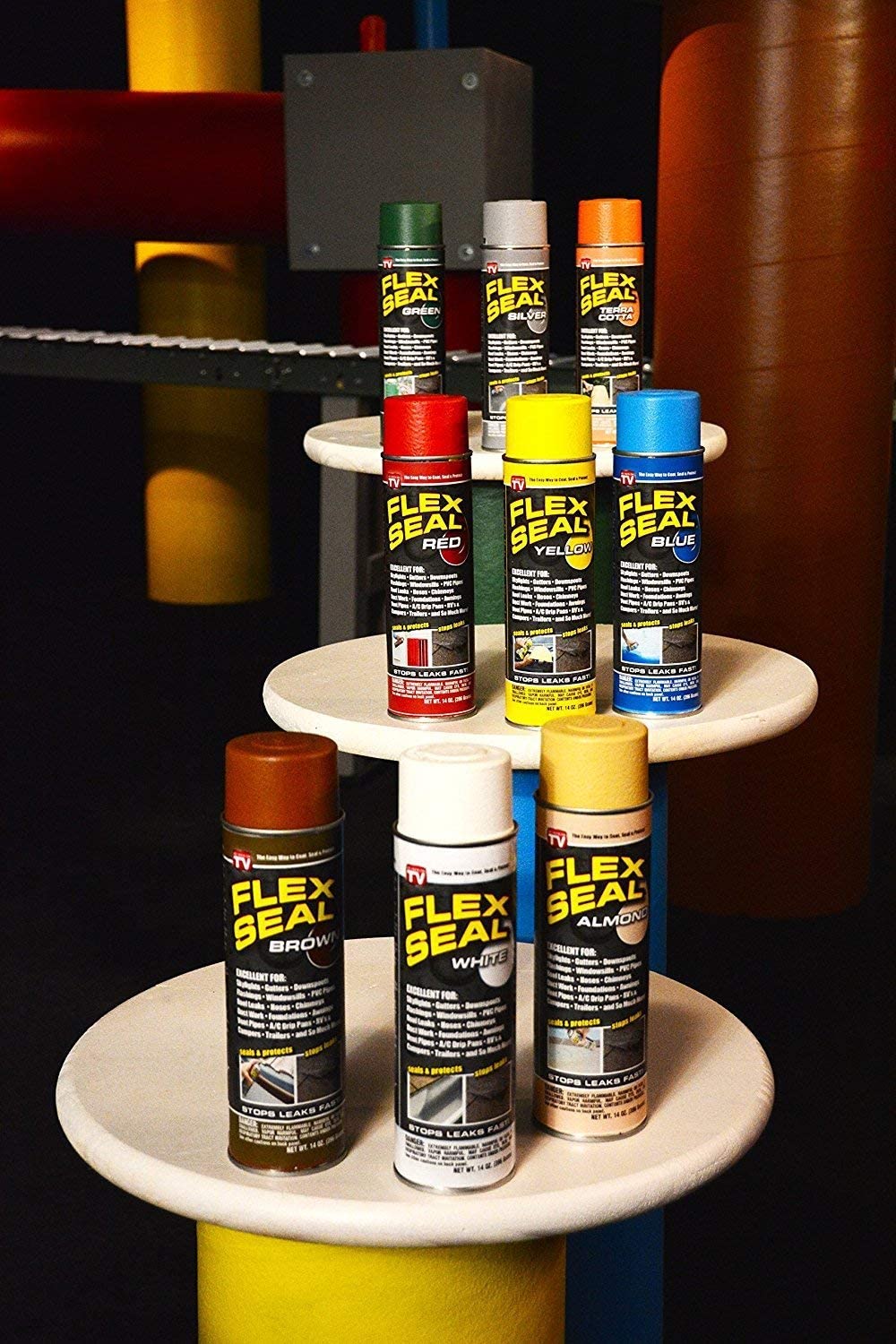 Flex Seal, 14 oz, Green, Stop Leaks Instantly, Waterproof Rubber Spray On Sealant Coating, Perfect for Gutters, Wood, RV, Campers, Roof Repair, Skylights, Windows, and More