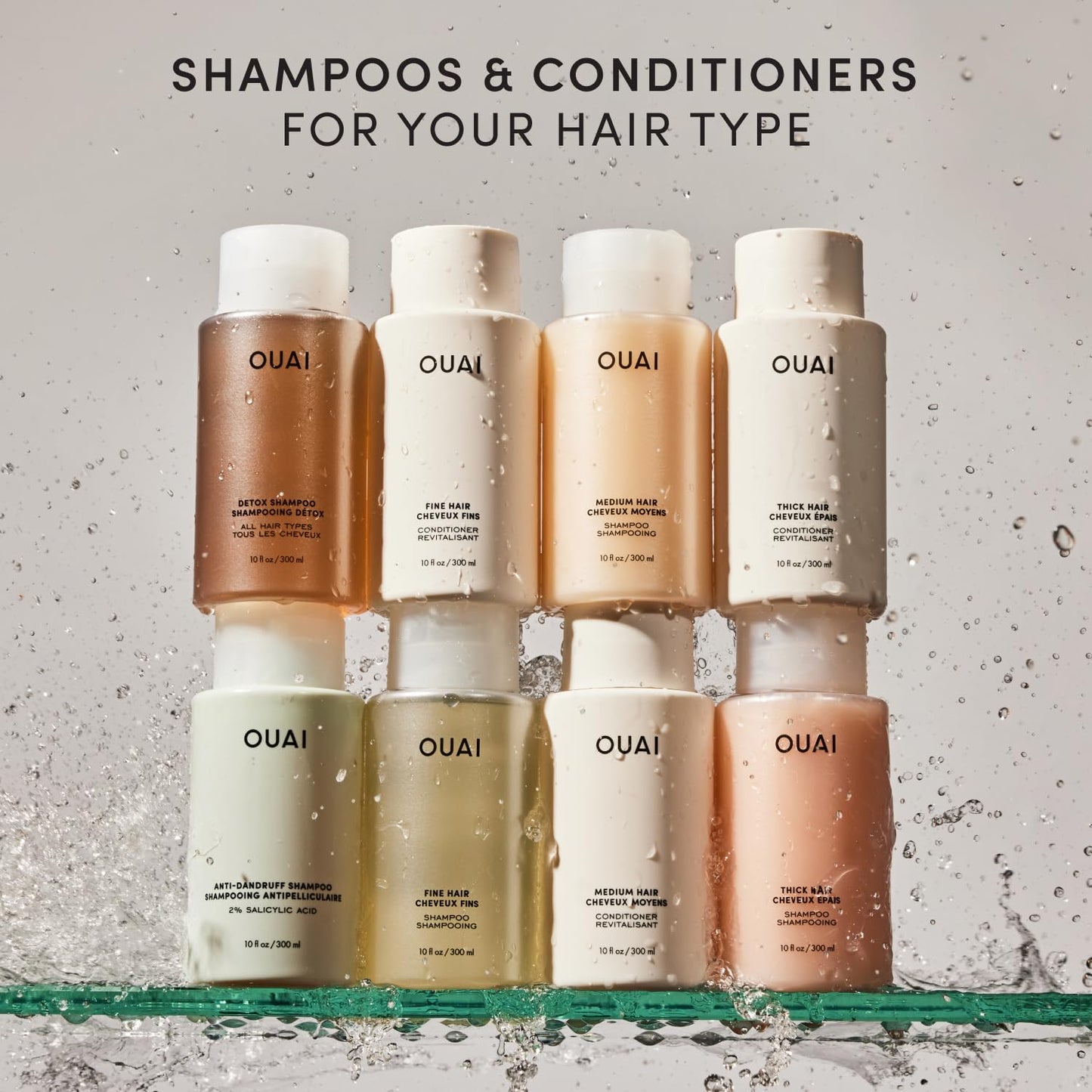 OUAI Fine Hair Conditioner Travel Size - Volumizing Conditioner for Fine Hair with Keratin, Biotin & Chia Seed Oil - Adds Softness, Bounce & Volume - Free from Parabens, Sulfates & Phthalates (3 Oz)