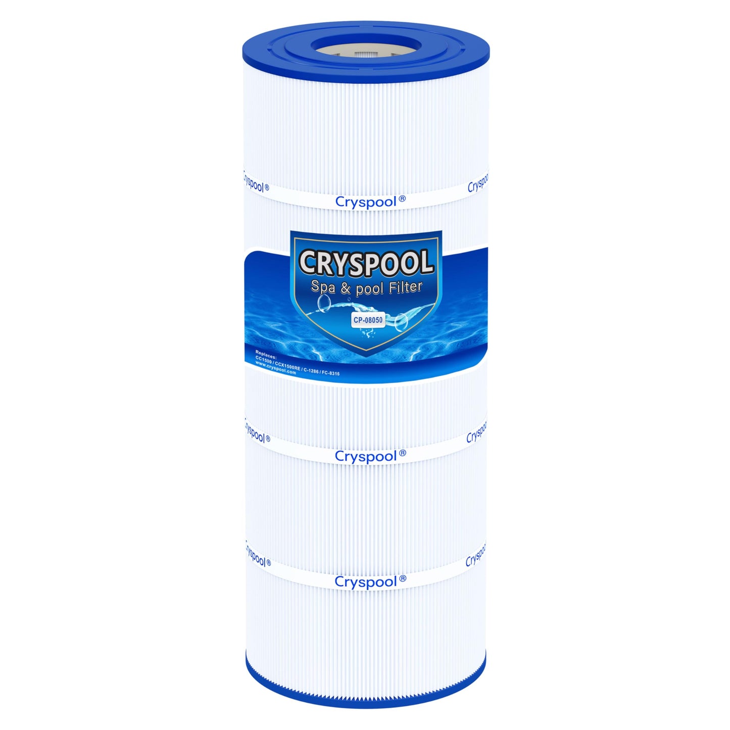 Cryspool® 08050 Filter Compatible with Hayward CCX1500RE(CC 1500 E), X-Stream 150, PXST150, 817-0150n, C-8316, FC-1286, 150 Sq. Ft Pool Filter Cartridge, 1 Pack