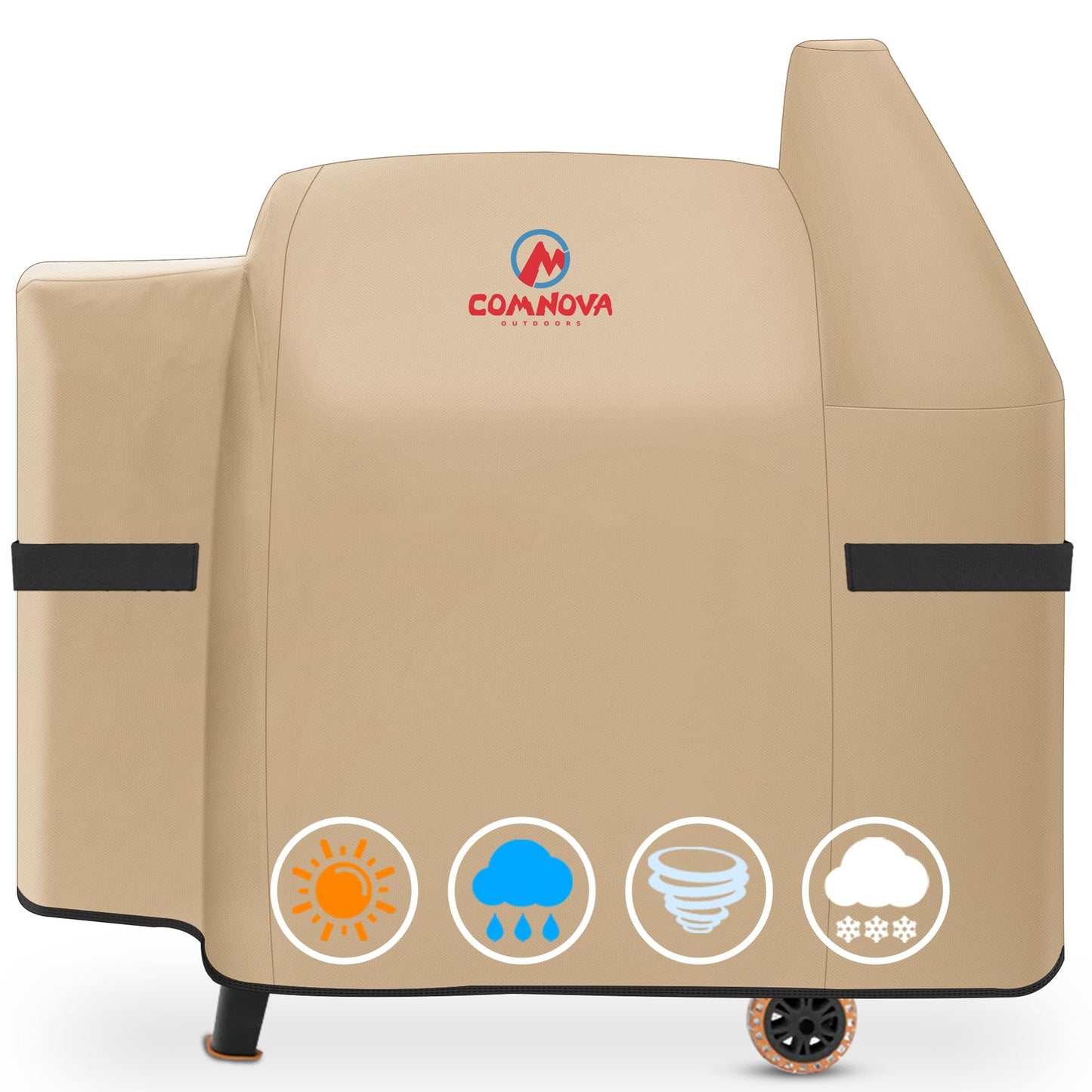 Comnova Grill Cover for Pit Boss 820 & 850 - Z Grill 700 - Premium Wood Pellet Smoker Cover for Pitboss Heavy Duty & Waterproof, 600D Pellet BBQ Cover for Pit Boss 820 Deluxe, Pro 850 and Z Grill 700