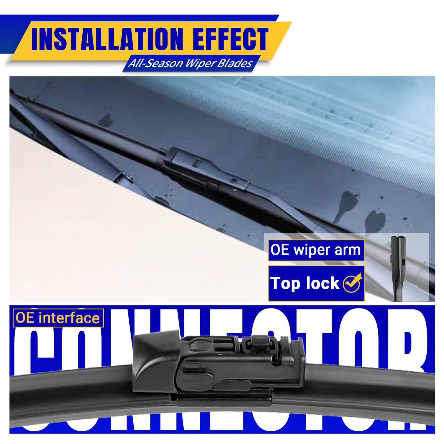 3 wipers Replacement for 2017-2022 2023 2024 2025 Mazda CX-5 2017-2022 2023 Mazda CX-9, Windshield Wiper Blades Original Equipment Replacement - 24"/18"/14" (Set of 3)