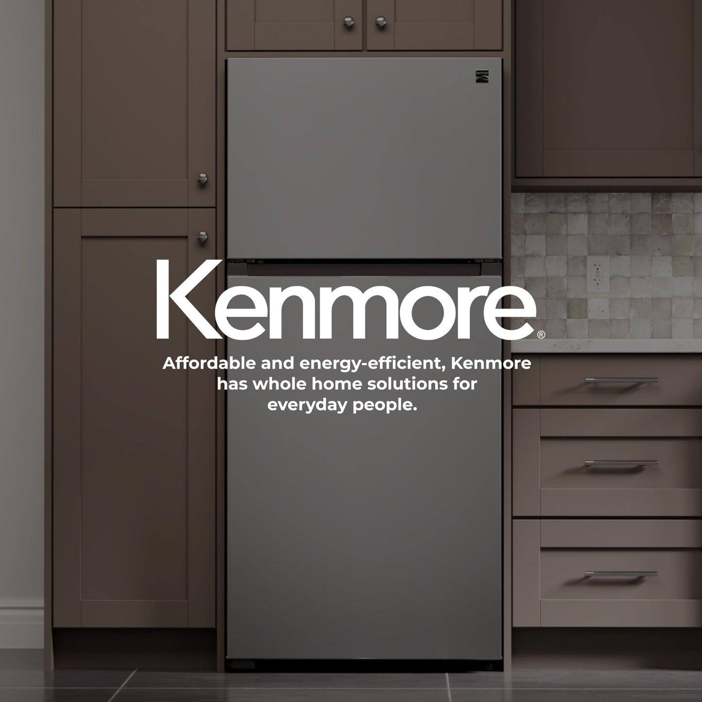 Kenmore 30 in. 18.1 cu. ft. Capacity Refrigerator/Freezer with Adjustable Glass Shelving, Humidity Control Crispers, Ice Maker, ENERGY STAR Certified, Fingerprint Resistant Stainless Steel