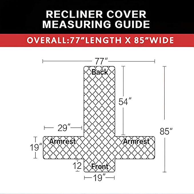 Easy-Going Recliner Chair Slipcover Reversible Sofa Cover Water Resistant Couch Cover Furniture Protector with Elastic Straps for Pets Dog (Recliner, Black/Black)