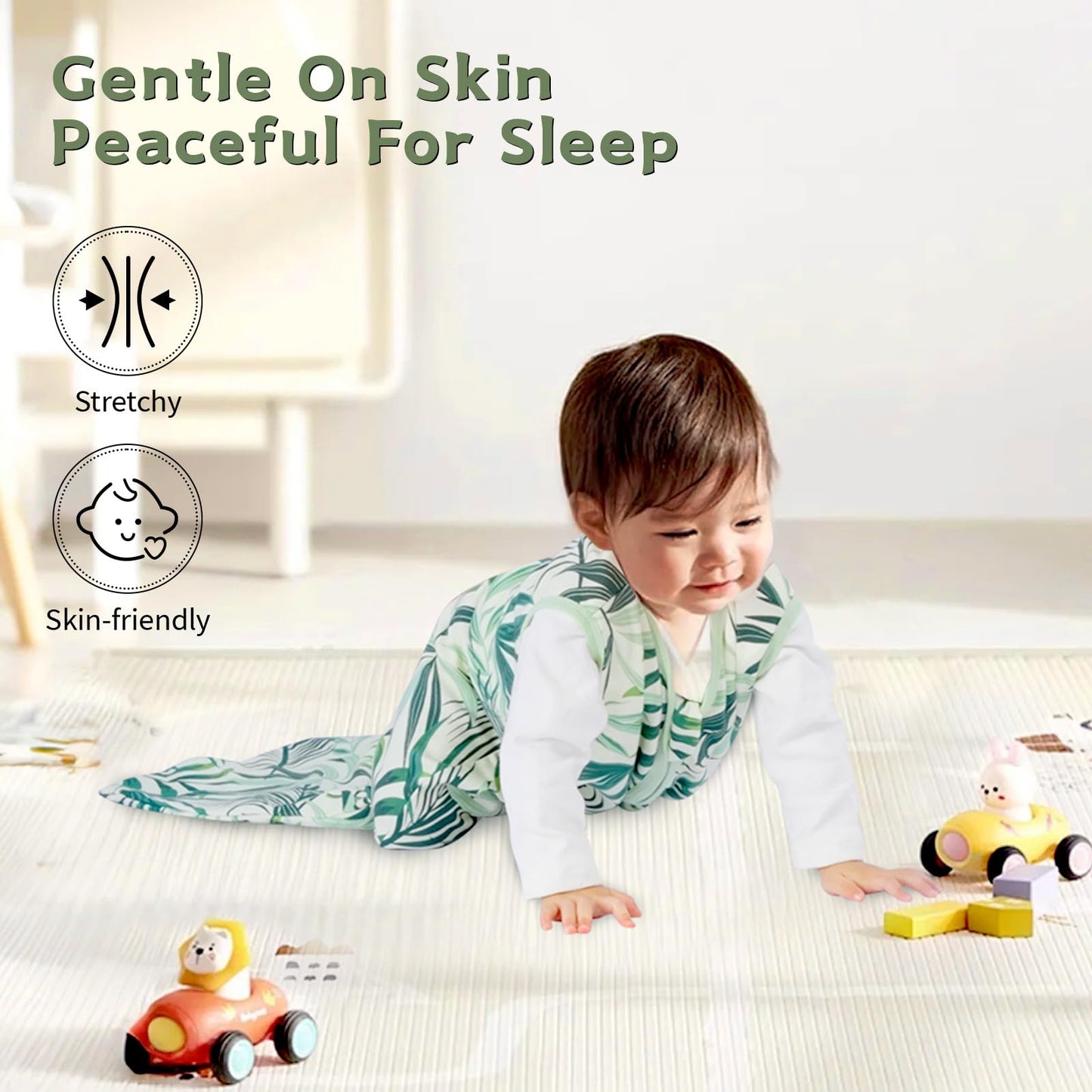 Wrrernsin Baby Sleep Sack 6-12 Months,100% Cotton TOG 0.5 Wearable Blanket for Boys and Girls, 3 Pack 2-Way Zipper Lightweight Sleeping Bags for Toddler Newborn Infant