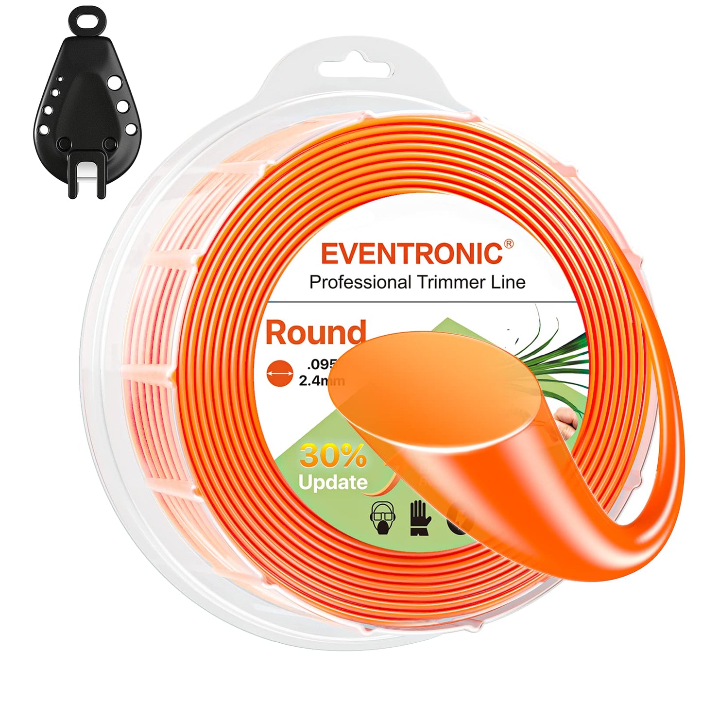 Weed Eater String, 095 String Trimmer Line of 600-Feet, Heavy Duty Weed Wacker String for Universal Replacement, Round Weed Trimmer Line Fits Medium&Heavy Grass&Weed, Weedeater Line of Premium Nylon