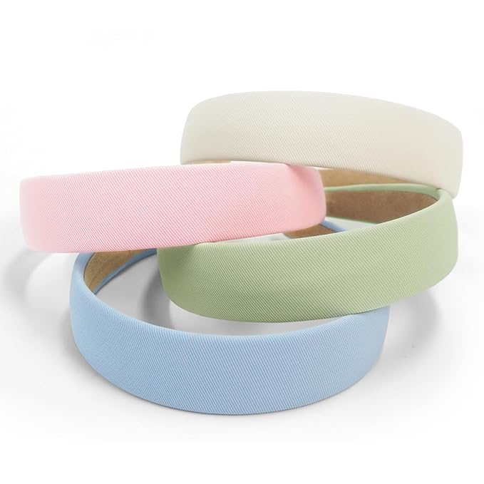 Huachi Headbands for Women Non Slip 1 inch Wide Cute Headbands for Girls, Trendy Head Bands Elastic Hair Bands Fashion Hair Accessories for Women 4PCS