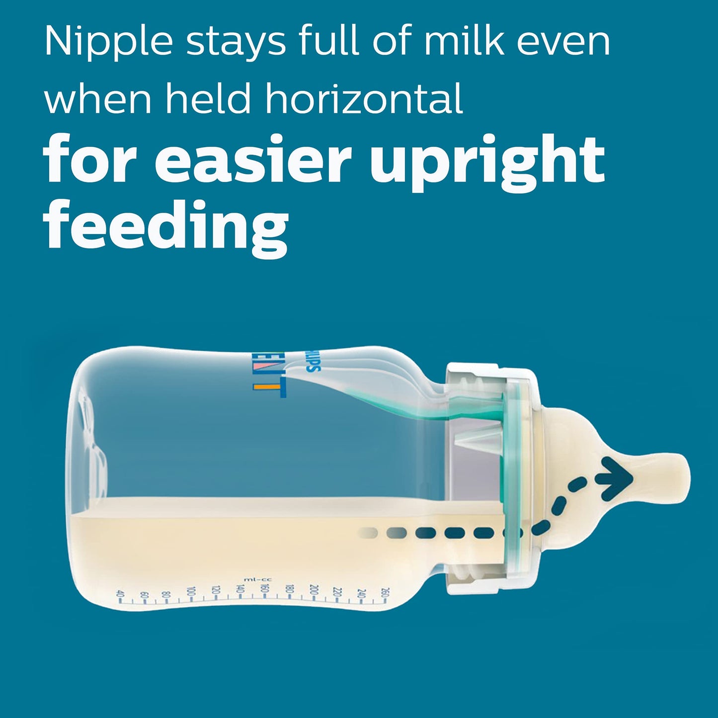 Philips Avent Anti-Colic Bottle with AirFree Vent, 4oz, with Flow 1 Nipples, 0m+, 4pk, Clear, SCY701/04