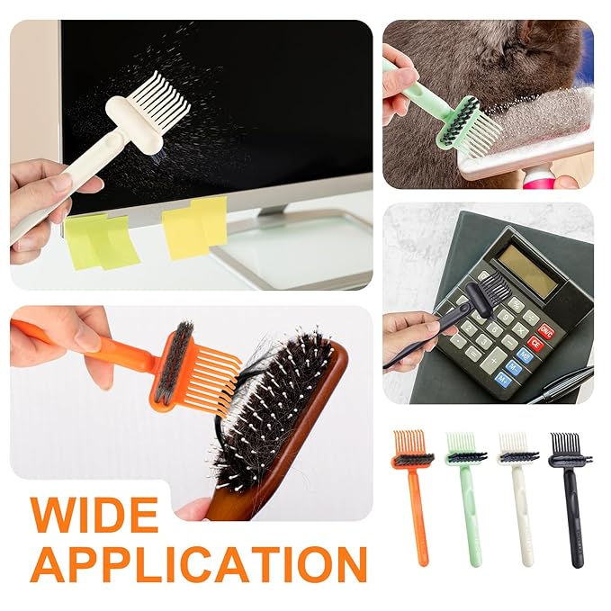 Boar Bristles Hair Brush for Women and Men, Detangling Hair Brush for Smoothing Massage Add Shine, Nylon&Boar Bristles Detangler brush for Hair Healthy (Cleaner-Orange)