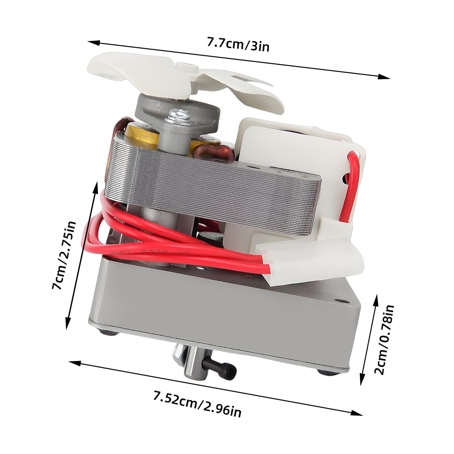 2.0 RPM Auger Motor Replacement Parts, Compatible with Traeger, Pit Boss, and Camp Chef, Wood Pellet Grill Smokers, Universal Barbecue Auger Motor Replacement 120V 60Hz 2 Pole
