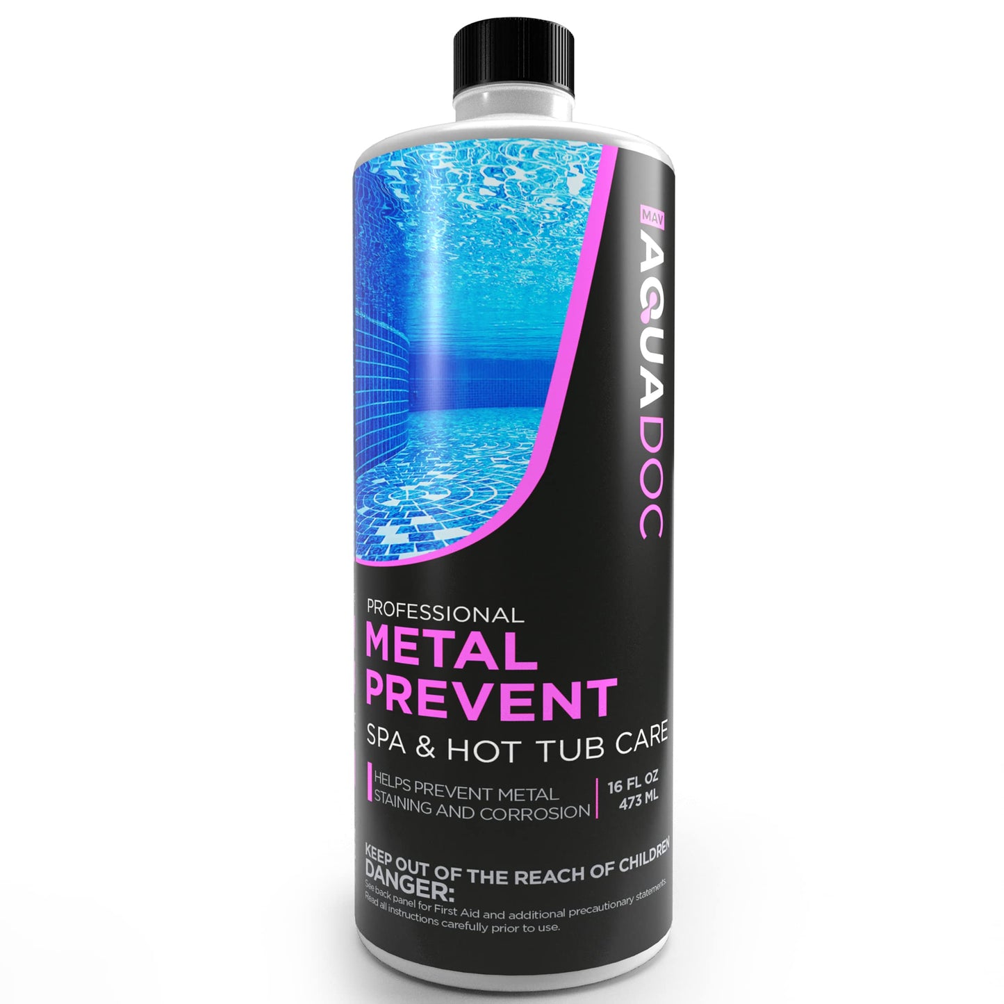 Spa Metal Control and Stain Protector to Protect Hot Tub Surfaces 16oz - Metal Gone Hot Tub Chemicals Made in the USA - AquaDoc