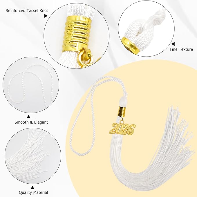 GraduationMall Single&Multiple Color Graduation Tassel with 2026 Year Charm 9"