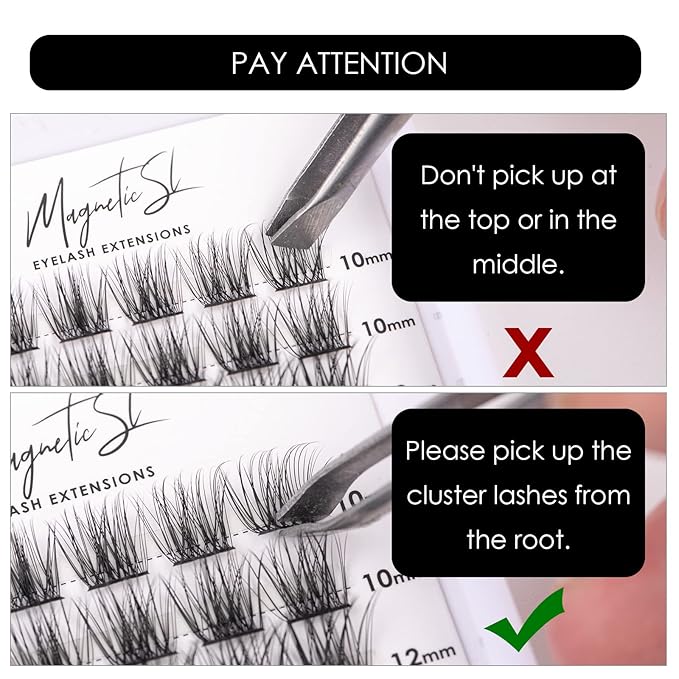 Cluster Lashes 72 Individual Lashes Clusters Eyelash Extensions False Eyelashes DIY Lash Extension Kit Reusable False Eyelashes Natural Look Mix 10-16mm-DM17