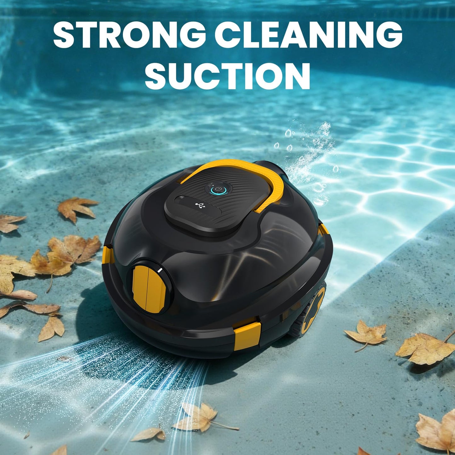 Y20 Cordless Robotic Pool Cleaner, Automatic Pool Vacuum for Above Ground & Inground Pool, 90 Min Runtime, Auto-Parking, Lightweight, Powerful Robot up to 1100 sq.ft
