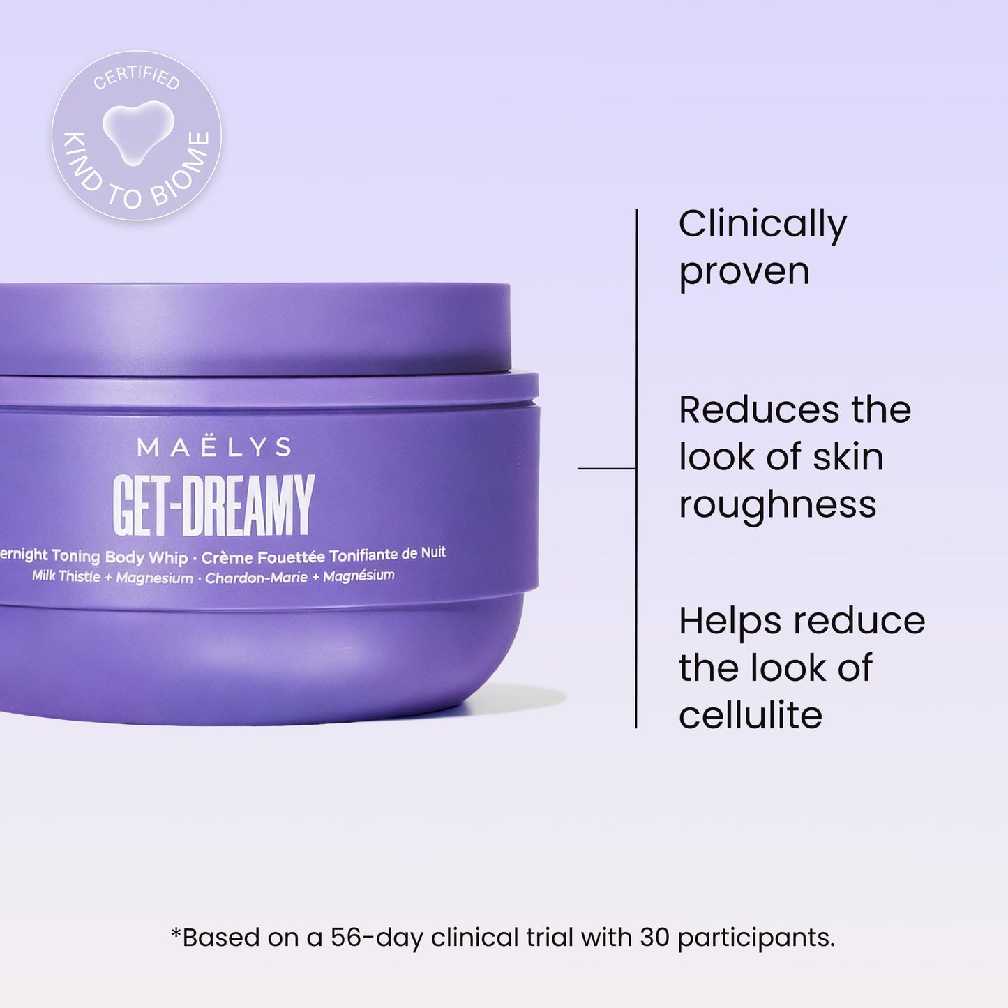 MAËLYS GET-DREAMY Overnight Toning Whip - Cellulite Cream & Skin Tightening Support with Milk Thistle + Uva-Ursi - Moisturizing Body Cream in a Whipped Texture (2 Pack)