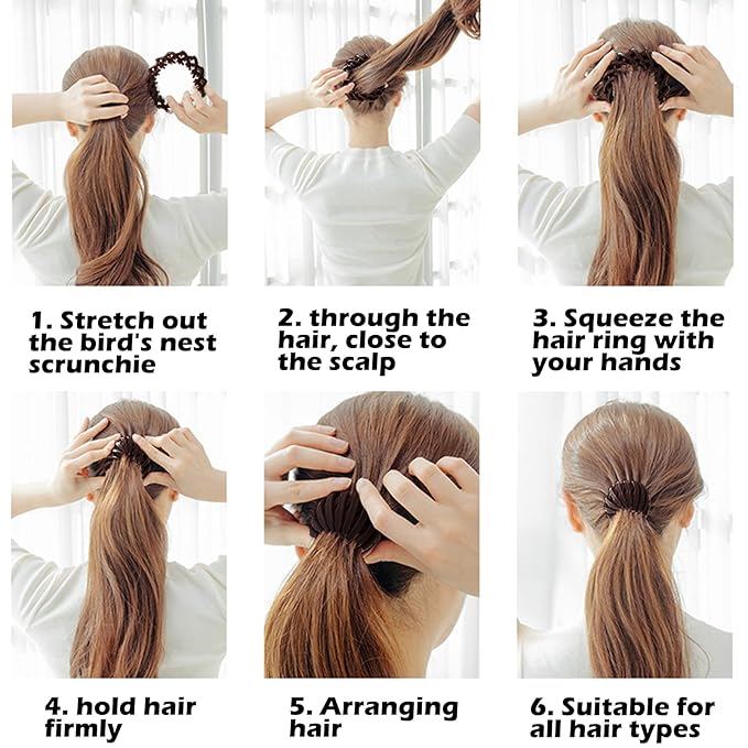 3PCS Birds Nest Hair Clip