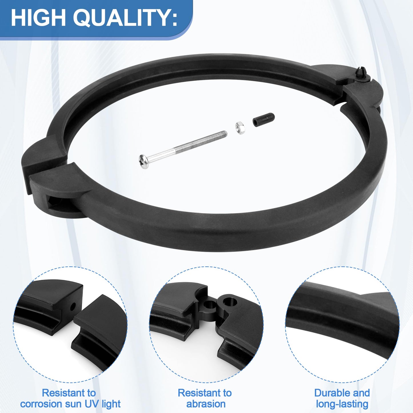 SF90110-1 Pool Filter Clamp for Intex Sand Filter Pump Clamps, Valve Clamp Replacement Compatible with Intex 8 & 10 Inch Krystal Clear Sand Filter- Pool Replacement Parts