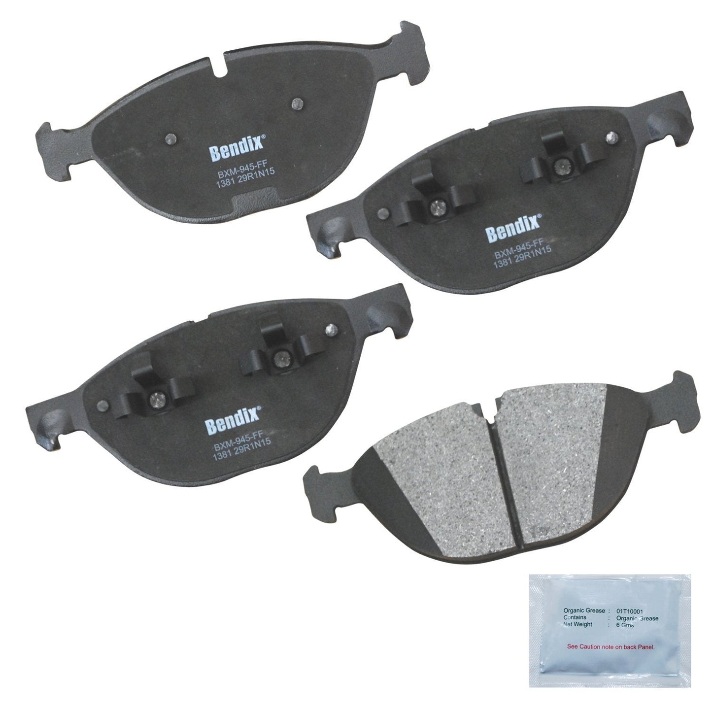 Bendix Priority1 CFM1381 Semi-Metallic Front Brake Pads for BMW X5 2018-2011, X6 2013-2008, X6 2016-2015, X6 2019-2018
