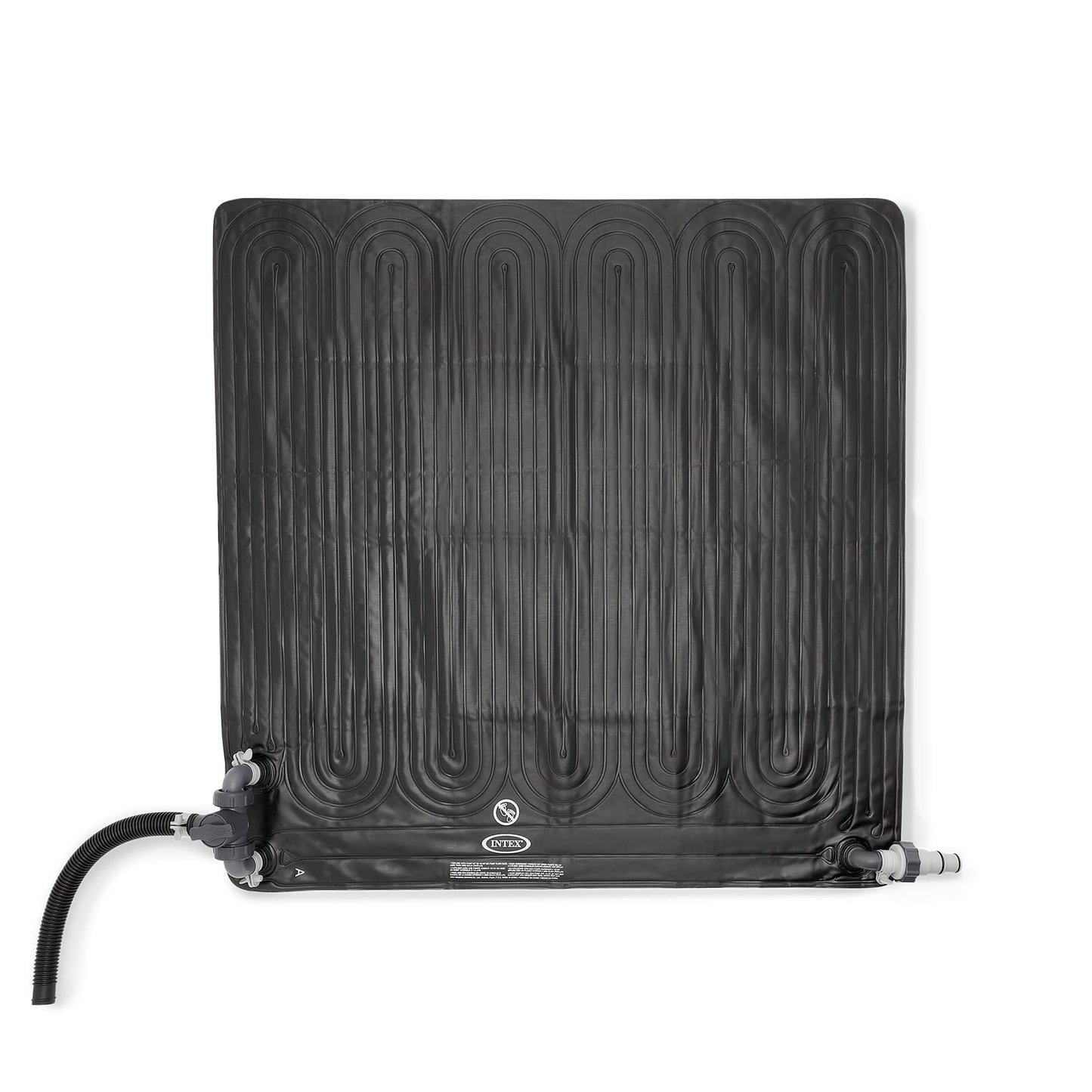 Intex 47 Inch x 47 Inch Solar Pool Heater Mat for 8,000 Gallon Above Ground Pool with Hose Attachment and Bypass Valve, Black (2 Pack)