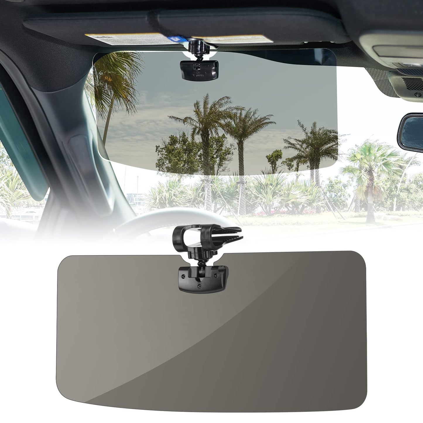 JOYTUTUS Sun Visor for Pickup Truck, Polarized Sun Visor Extender for Truck, Universal UV400 Car Visor Extension Anti-Glare Easy to Install, Protect from Glare/UV Ray/Stray Light