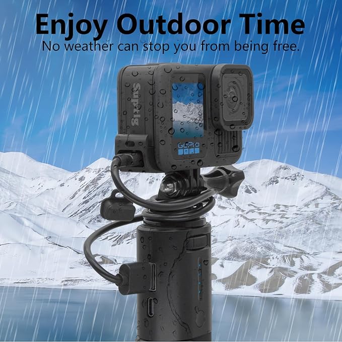 Suptig Upgraded Battery Door Cover, Replacement Side Door for GoPro Hero 13 Hero 12 Hero 11 Hero 10 Hero 9, Water Snow Resistant IPX 6 Waterproof.