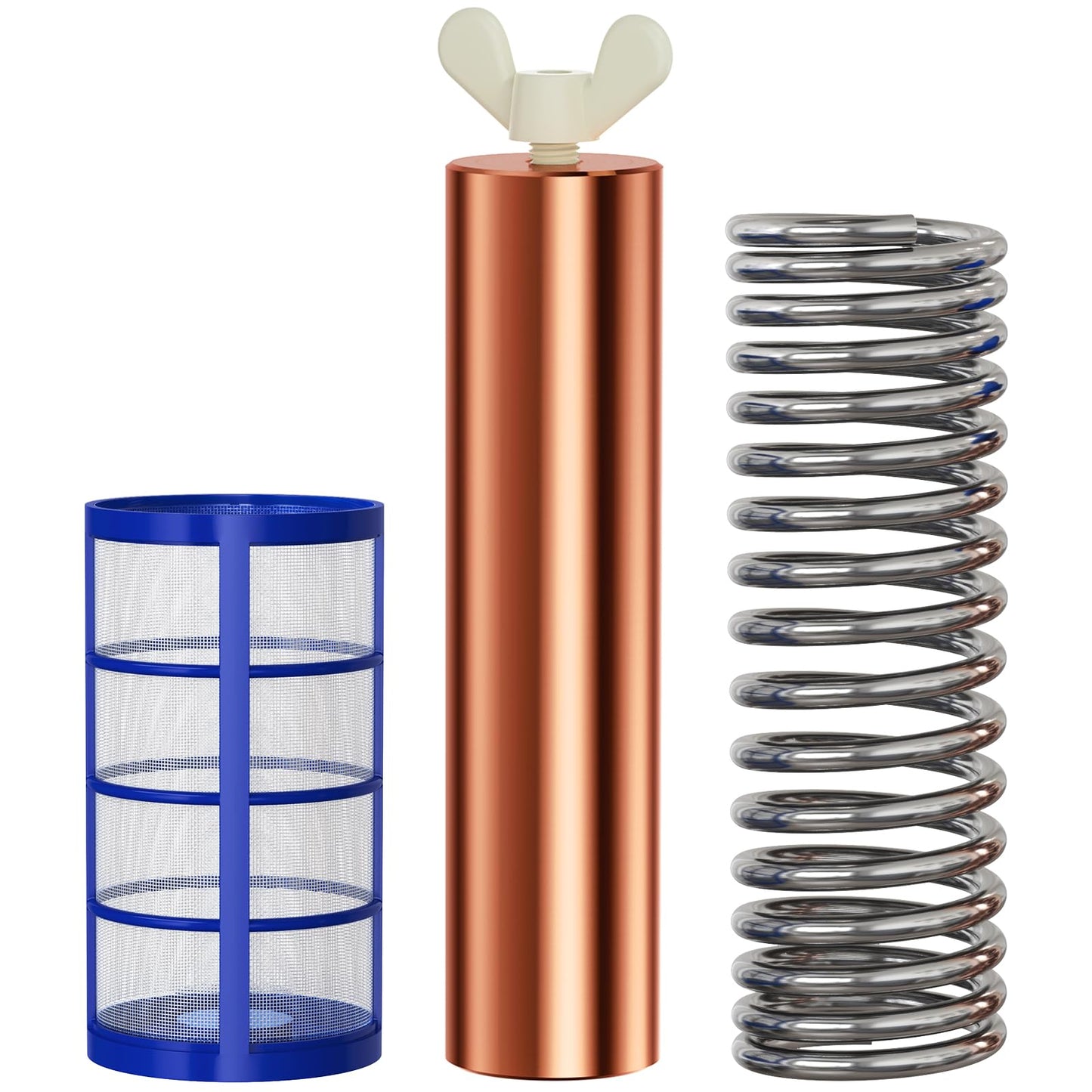 Troxlly Pool Ionizer Copper Replacement Kit (Enhanced Thickened Copper Rod) - Replacement Copper Anodes 4.13 x 0.98 Inch Universal Fit for Solar Ionizer, Complete Set with All Accessories