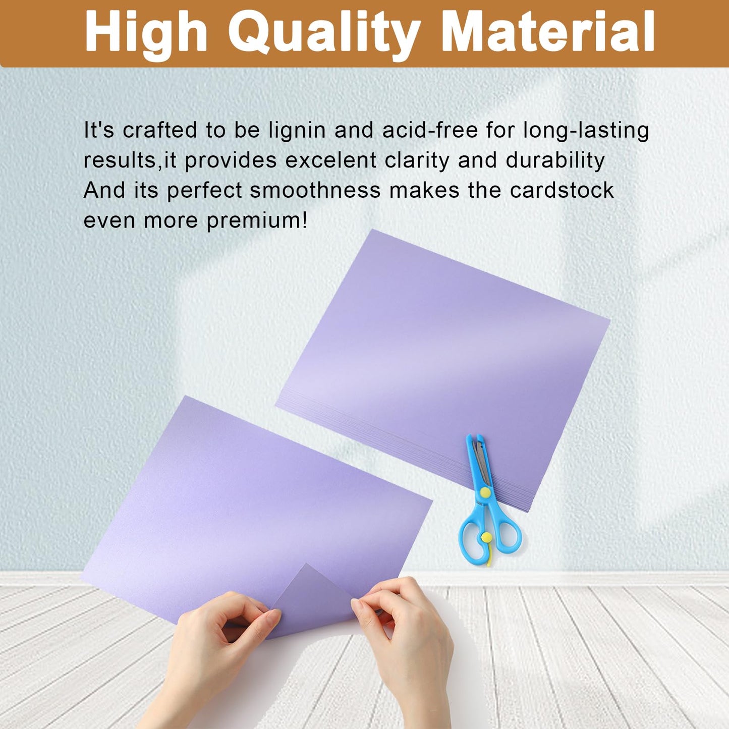 Silunkia 100 Sheets Purple Shimmer Cardstock 8.5 x 11 Cutting Paper, 75lb Heavyweight Craft Paper Card Stock for Card Making, Business Cards, Invitations, Thank You Cards