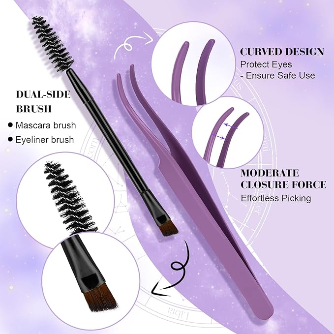 B&Q Wispy Lash Clusters Kit B28, DIY Lash Extension Kit 156PCS Eyelash Extension Kit, Soft Natural Lash Clusters 8-18MIX D Curl Lash cluster, Thin Black Band Cluster Eyelash Extensions (B28 Set)