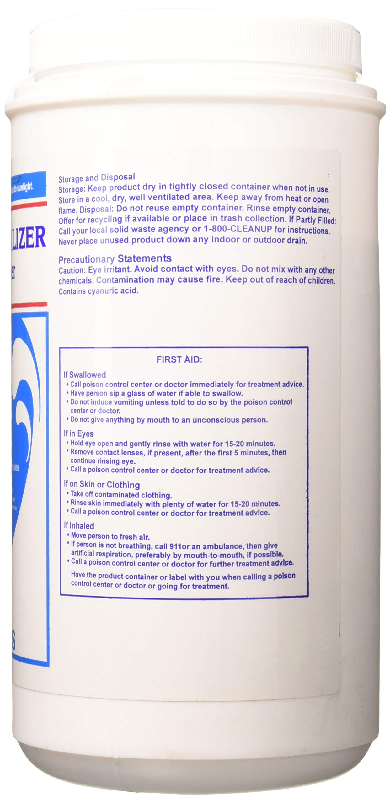 Robelle 4-Pounds Premium Chlorine Stabilizer and Conditioner, Concentrated Cyanuric Acid for Pools, Pool Stabilizer, Helps Chlorine Last Longer, Made in USA
