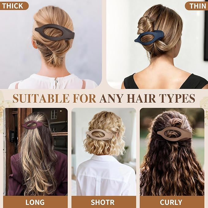 10 Pcs Flat Hair Clips for Women French Concord Claw Clips for Thick and Thin Hair Claw Clips Duck Billed Barrettes Hair Accessories for Women and Girls (Hot)