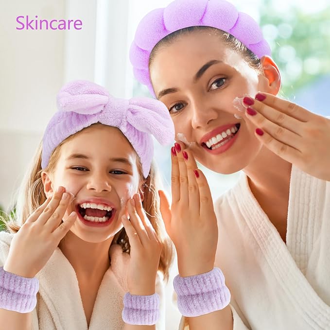 Chanaco Makeup, Skincare & Face Wash Headband, Wrist Towels, Spa Headband, Teen Girl Gifts, Hair Accessories for Women & Girls