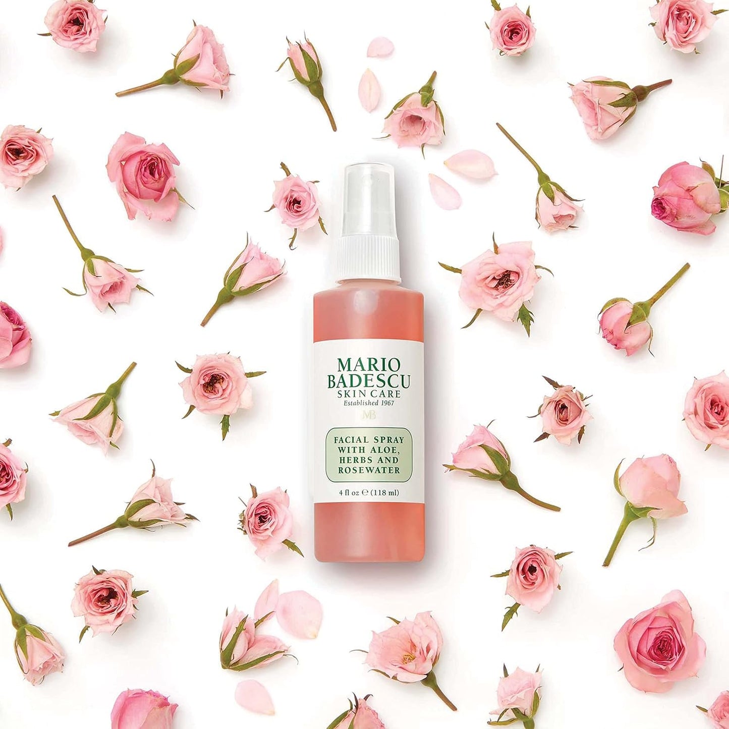 Mario Badescu Rose Water Facial Spray & Honey Moisturizer Bundle | Hydrating Aloe, Herbs & Rosewater Face Mist + Honey-Infused Face Cream for Dry, Sensitive & Combination Skin | Nourishing Daily Moist