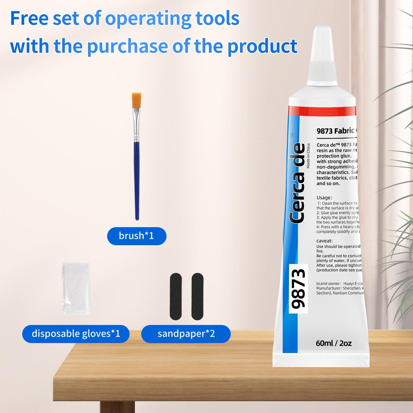 Cerca de Fabric Glue，Mighty mend Liquid Stitch Fabric Adhesive，Permanent，Clear，Strong, Waterproof for Repair and Patches, Clothes, Clothing Bonding 2oz。
