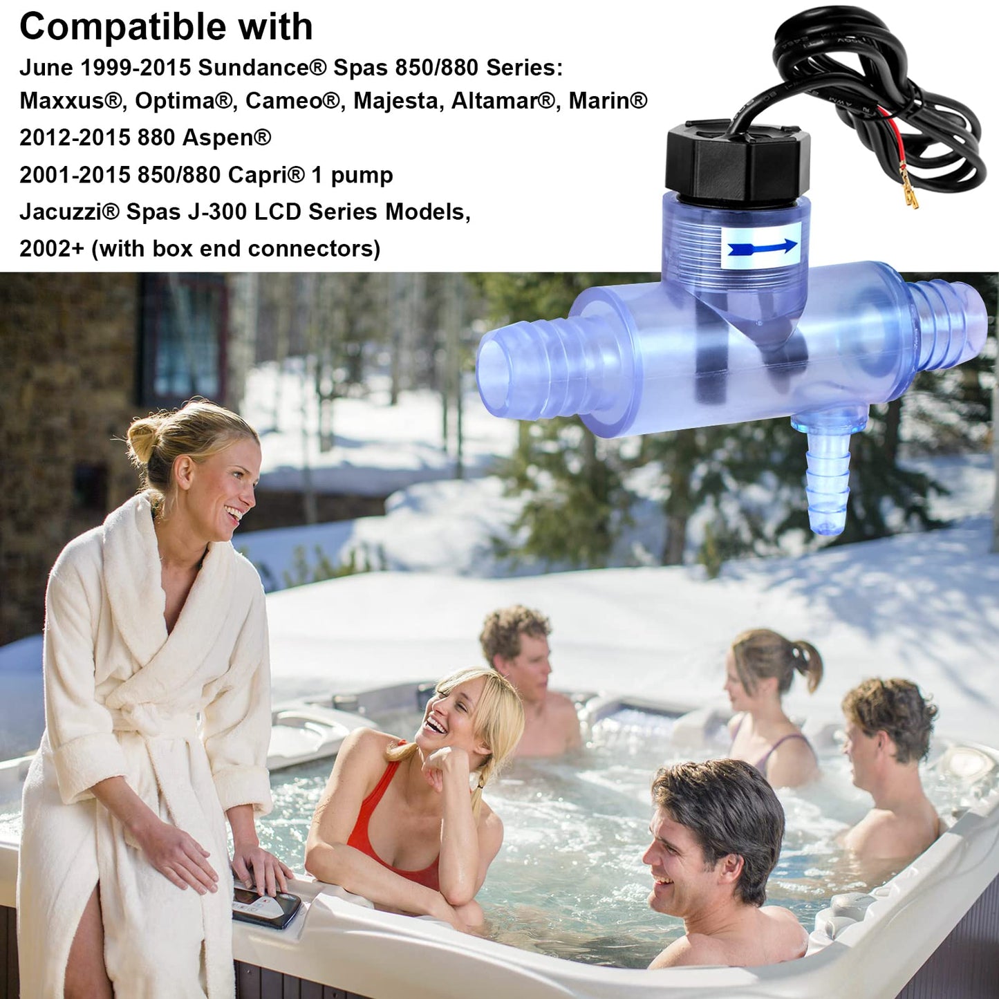 Flow Switch for Sundance Spa and Jacuzzi Hot Tub, Flow Switch Replacement for Sundance, Replace Part# 6560-860
