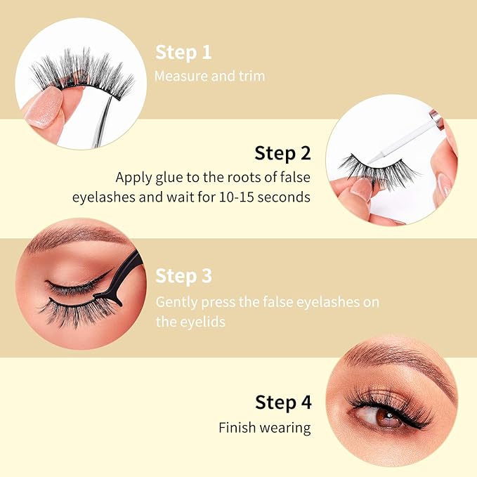 DYSILK Lashes Wispy Eyelashes - False Eyelashes 5 Pairs 6D Mink Lashes - Fake Eyelashes Natural Look Like Extensions Strip Lashes Fluffy Lash Pack | 007-18mm