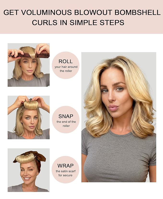 Littles Heatless Curls Overnight Rods Velvet Hair Curler to Sleep in No Heat Heatless Curling Iron Foam Sponge Flexi Rods Hair Rollers for Long Short Hair Care Styling Tools