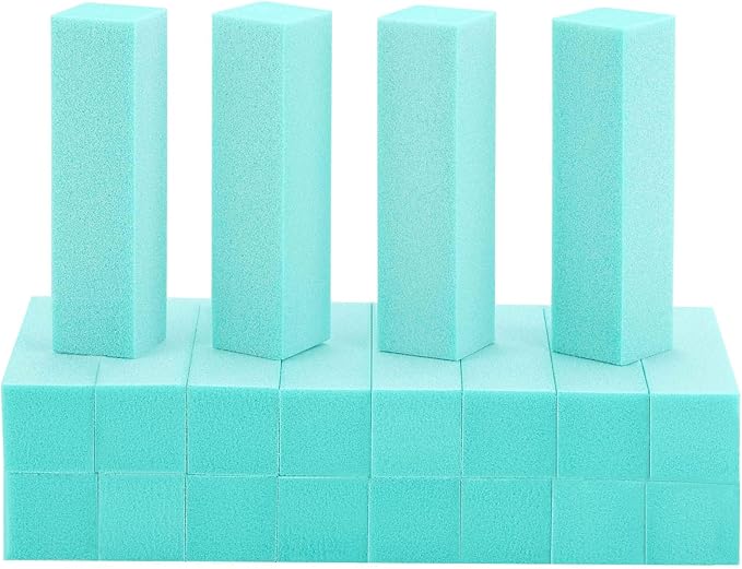 20 Pack Nail Buffers Blocks Sanding Buffing Nail Files Pedicure Manicure Tool 60/100 Grit (Green)