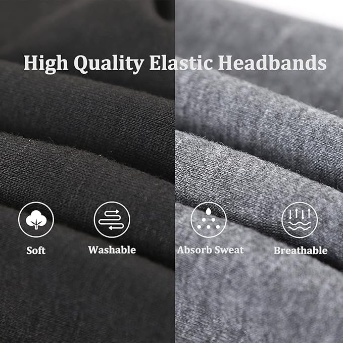Kachanaa 4 Pack Wide Headbands for Women Elastic Knotted Yoga Sport Workout Headbands Turban African Head Wraps Hair Accessories(Stylish)